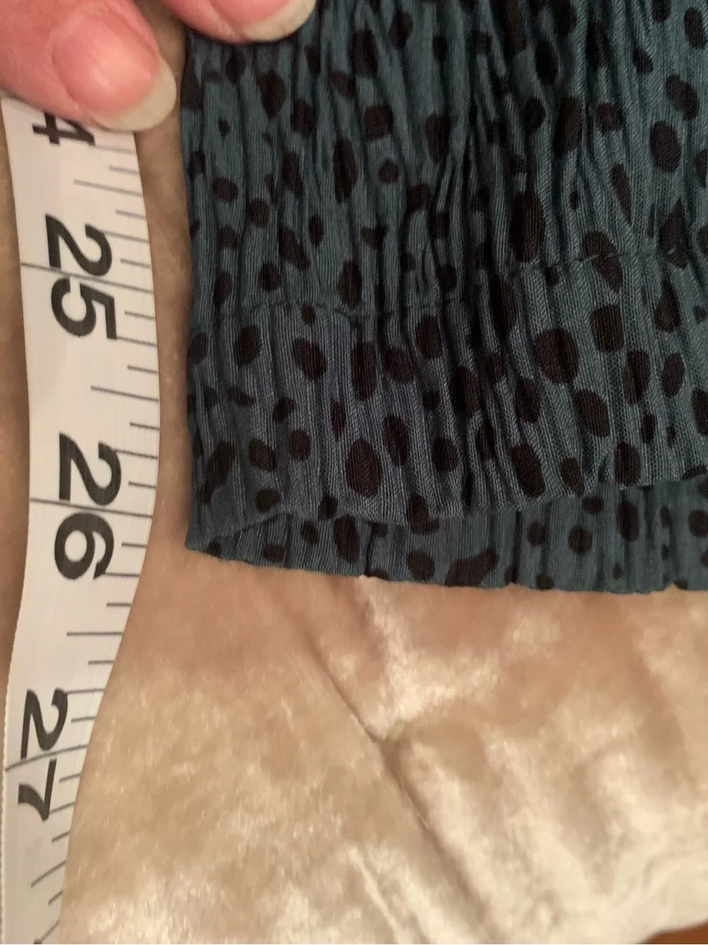 Wide-Leg Teal Printed Pants
